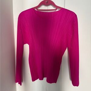 Issey Miyake Pleats Please Pink long sleeve top